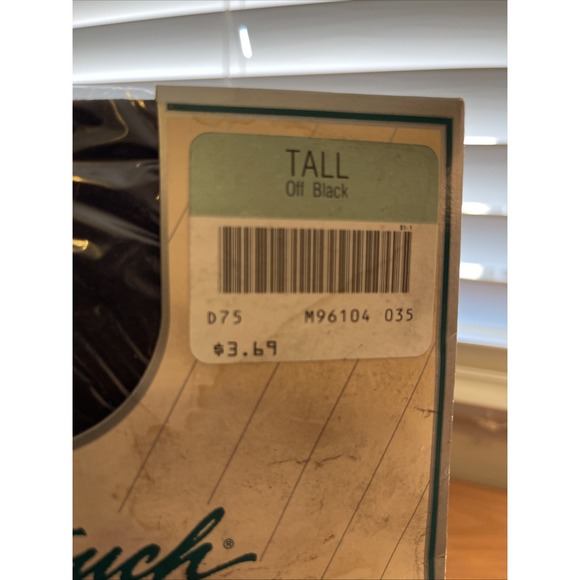 Vintage NOS Sears Nice Touch Sheers With Lycra Size Tall Off-black - Picture 3 of 5